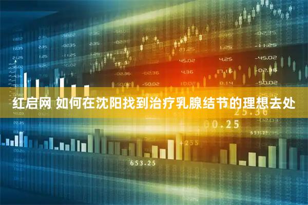 红启网 如何在沈阳找到治疗乳腺结节的理想去处