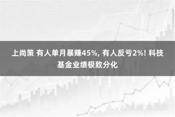 上尚策 有人单月暴赚45%, 有人反亏2%! 科技基金业绩极致分化