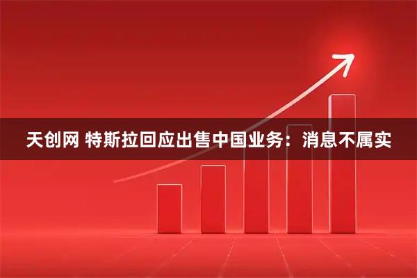 天创网 特斯拉回应出售中国业务：消息不属实