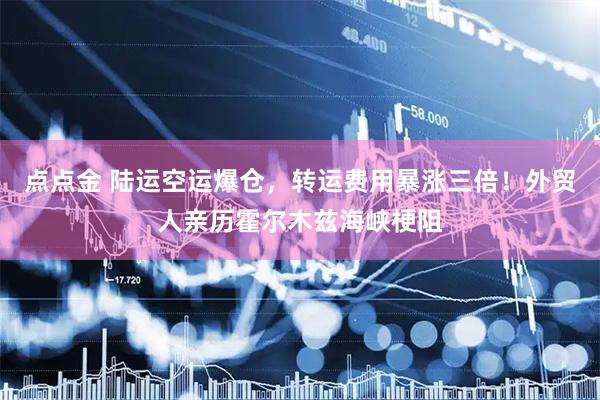 点点金 陆运空运爆仓，转运费用暴涨三倍！外贸人亲历霍尔木兹海峡梗阻