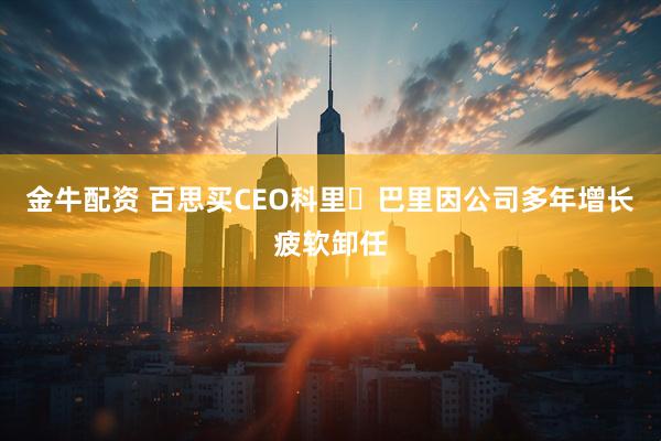 金牛配资 百思买CEO科里・巴里因公司多年增长疲软卸任