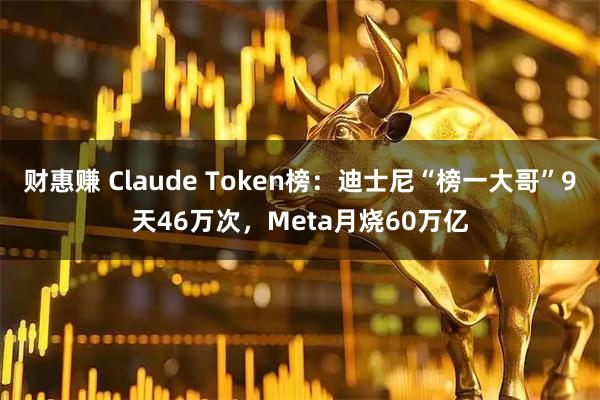 财惠赚 Claude Token榜：迪士尼“榜一大哥”9天46万次，Meta月烧60万亿